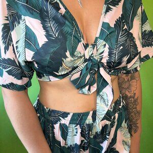 Tropical summer two piece set perfect for vacation / XXL / XL / Extra Large